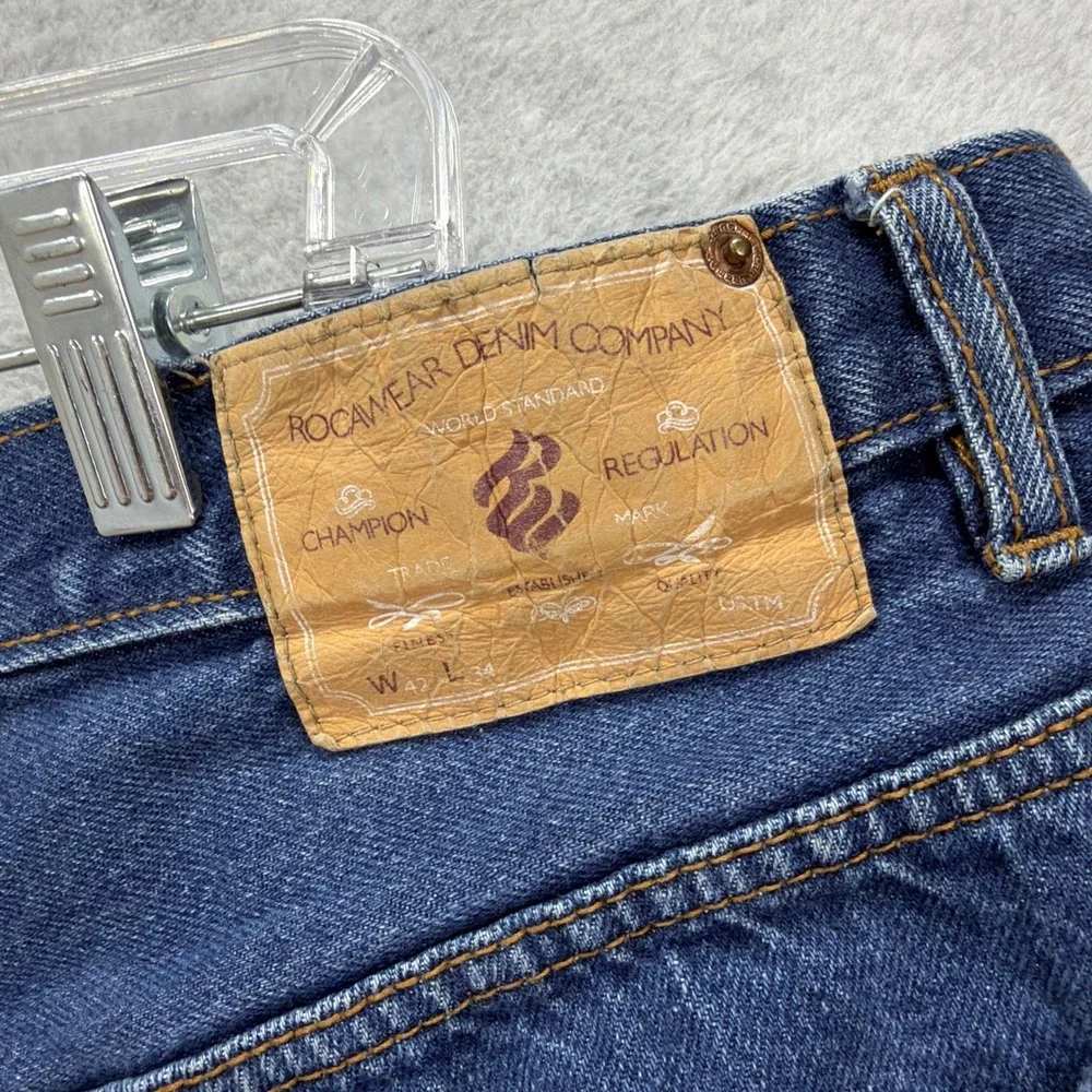 Rocawear‎ Jeans 40x32* Blue Denim Pants Jeans Hip Hop Grunge Skater Street Y2K